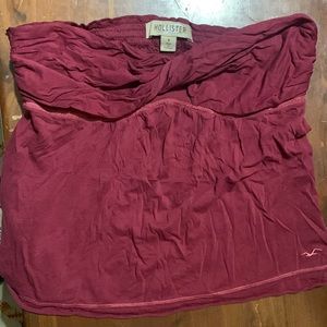 Burgundy Hollister tube top